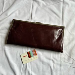 Hobo International brown leather clutch